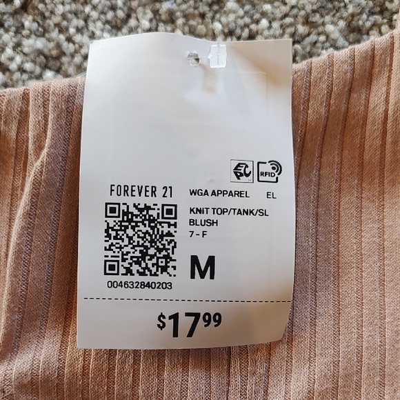 Forever 21 Pink Lace-Up Ribbed Crop Top - Picture 2 of 5